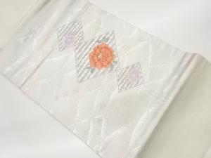 リサイクル　菱に花模様織出し名古屋帯